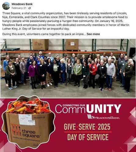 Meadows Bank CommUNITY 2025 Day of Service post excerpt